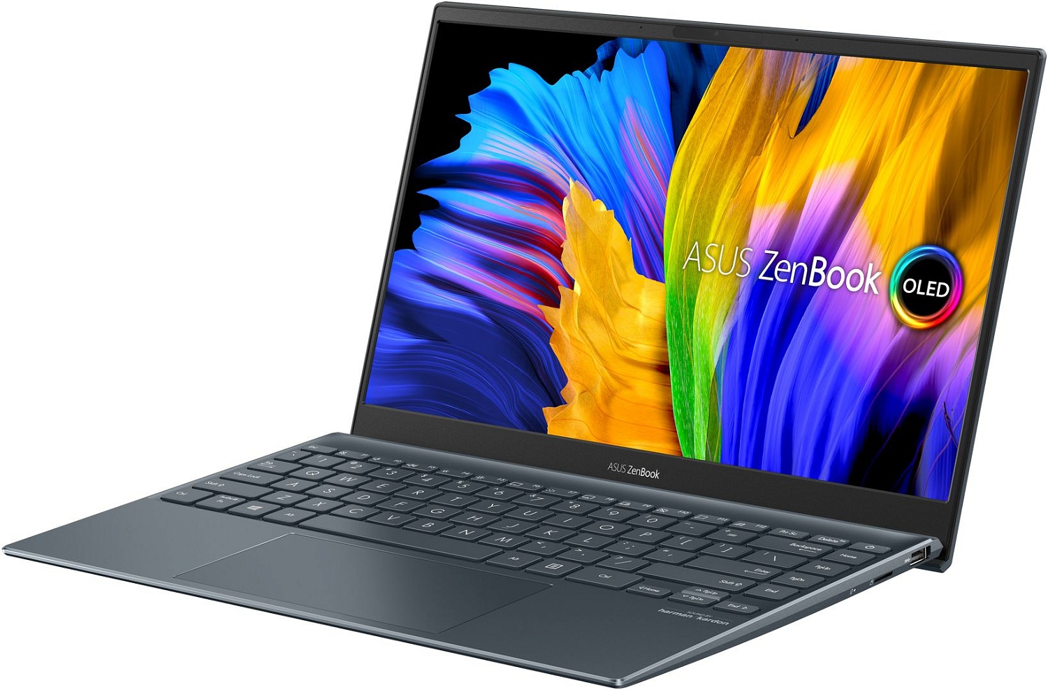 Ноутбук Asus Zenbook 13 OLED UX325EA-KG908W Core i5 1135G7 8Gb SSD512Gb Intel Iris Xe graphics 13.3" OLED FHD (1920x1080) Windows 11 Home grey WiFi BT Cam (90NB0SL1-M00T10)