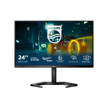 Монитор LCD 23.8'' [16:9] 1920х1080(FHD) IPS, nonGLARE, 165 Hz, 250 cd/m2, H178°/V178°, 1100:1, 20М:1, 16.7M, 1ms, 2xHDMI, DP, Height adj, Pivot, Tilt, Swivel, Speakers, 3Y, Black