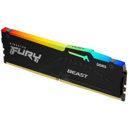 Модуль памяти Kingston 32GB DDR5 6400 DIMM FURY Beast Black RGB Non-ECC Unbuffered 2RX8 32-39-39 1.4V 288-pin 16Gbit