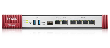 Межсетевой экран Межсетевой экран и Wi-Fi контроллер Zyxel USG FLEX 200, Rack, 3xWAN GE (2xRJ-45 и 1xSFP), 4xLAN/DMZ GE, 2xUSB3.0, AP Controller (8/40), NebulaFlex **