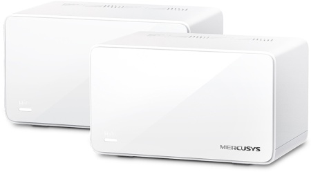 Бесшовный Mesh роутер Mercusys Halo H90X(2-pack) AX6000 10/100/1000BASE-TX компл.:устройство/крепления/адаптер белый (упак.:2шт)