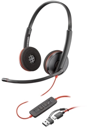 Наушники с микрофоном Poly Blackwire 3220 черный (8X228A6)