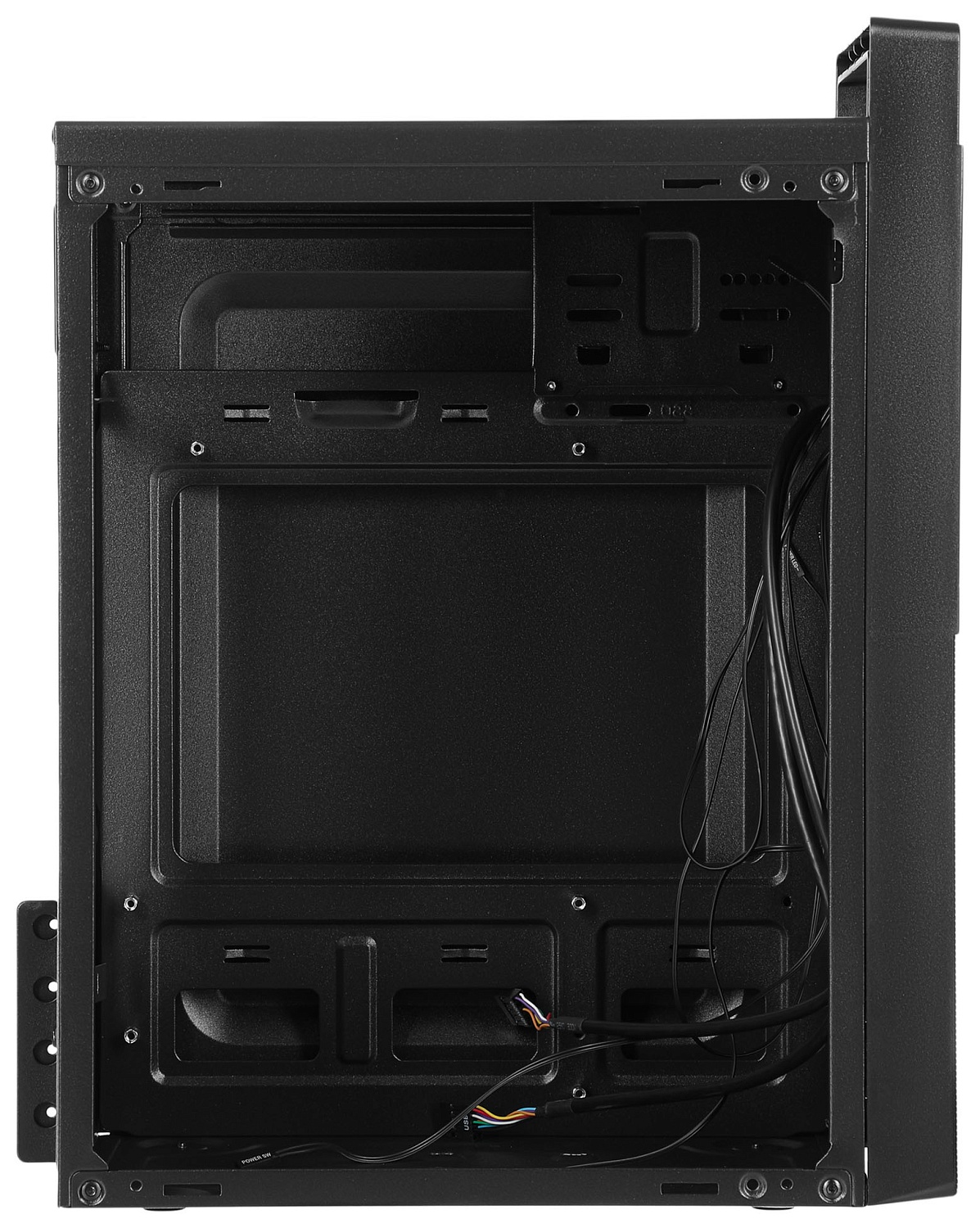 Корпус Digma DC-MATX101-U2 черный без БП mATX 1x80mm 2x120mm 2xUSB2.0 audio