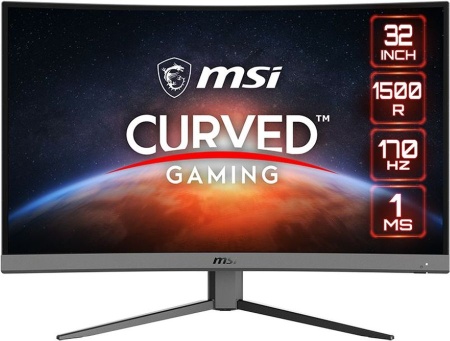 Монитор MSI 31.5" G32C4 E2 черный VA LED 1ms 16:9 HDMI матовая 3000:1 250cd 178гр/178гр 1920x1080 170Hz DP FHD 5.9кг