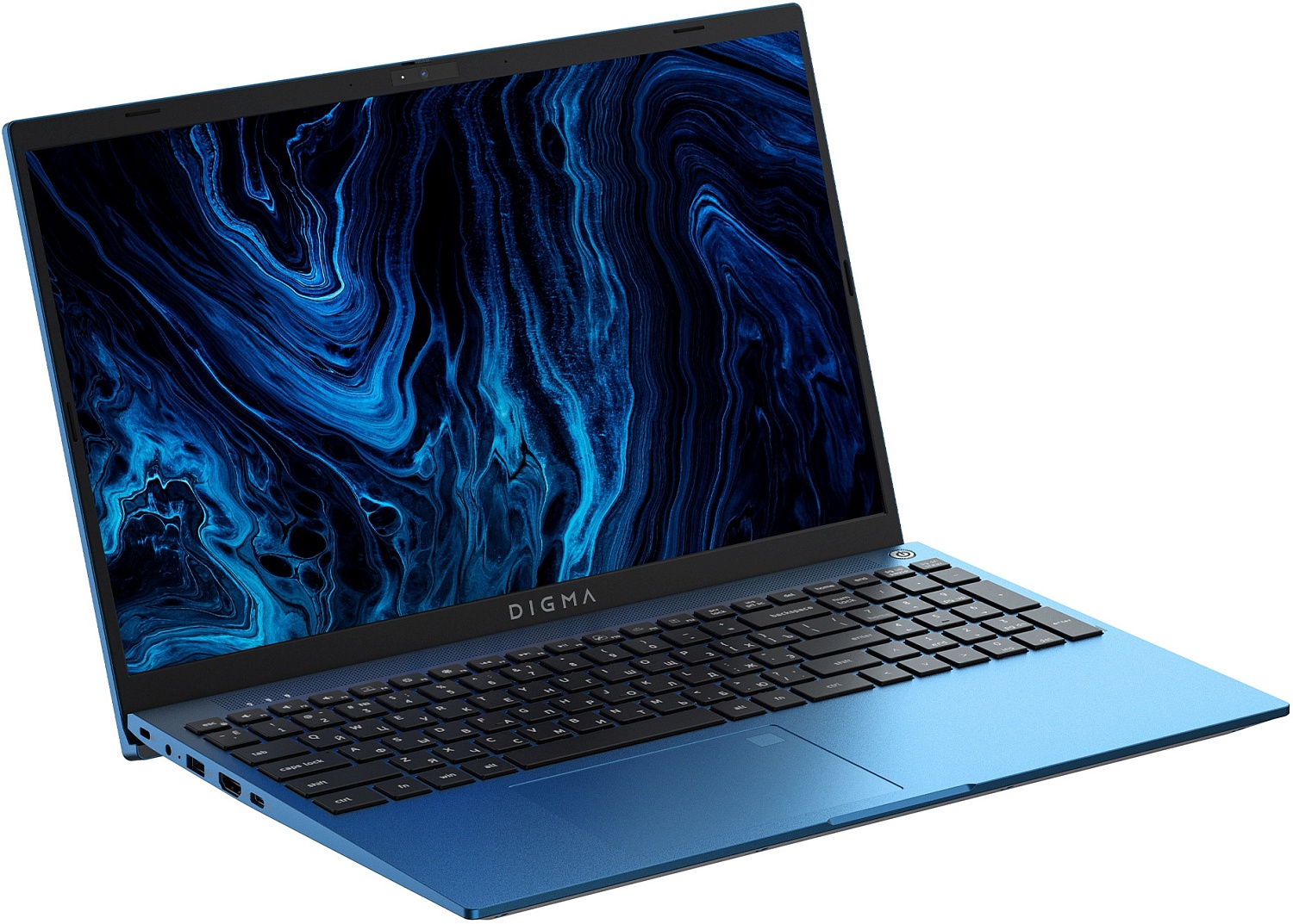 Ноутбук Digma Pro Sprint M Core i7 1165G7 16Gb SSD512Gb Intel Iris Xe graphics 15.6" IPS FHD (1920x1080) Windows 11 Professional blue WiFi BT Cam 4500mAh (DN15P7-ADXW03)