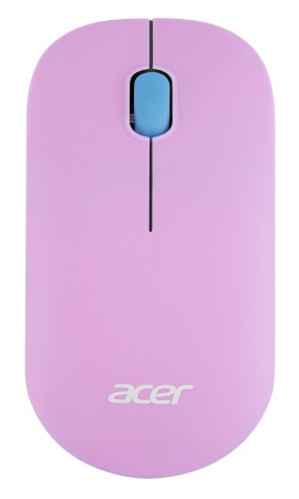 Мышь Acer OMR200 зеленый/фиолетовый оптическая (1200dpi) беспроводная USB для ноутбука (2but)