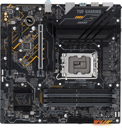 Материнская плата Asus TUF GAMING B660M-E D4 Soc-1700 Intel B660 4xDDR4 mATX AC`97 8ch(7.1) 2.5Gg RAID+HDMI+DP