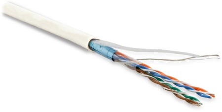 Кабель информационный Hyperline FUTP4-C5E-P26-IN-LSZH-WH-100 кат.5E F/UTP 4X2X26AWG LSZH внутренний 100м белый