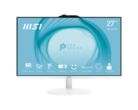 Моноблок MSI Pro AP272 13M-270RU 27" Full HD i7 13700 (2.1) 16Gb SSD512Gb UHDG 770 Windows 11 Professional GbitEth WiFi BT 120W клавиатура мышь Cam белый 1920x1080