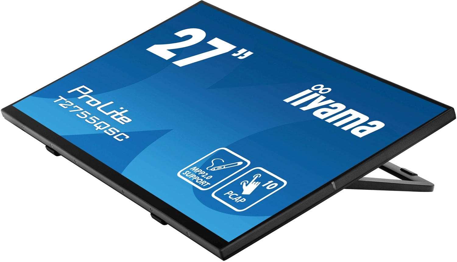 Монитор Iiyama 27" ProLite T2755QSC-B1 черный IPS LED 5ms 16:9 HDMI M/M матовая 400cd 178гр/178гр 2560x1440 75Hz DP Quad HD 2K (1440p) USB Touch 5.8кг