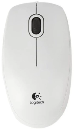 Мышь Logitech B100 Optical Mouse, USB, 1000dpi, White, [910-003360]