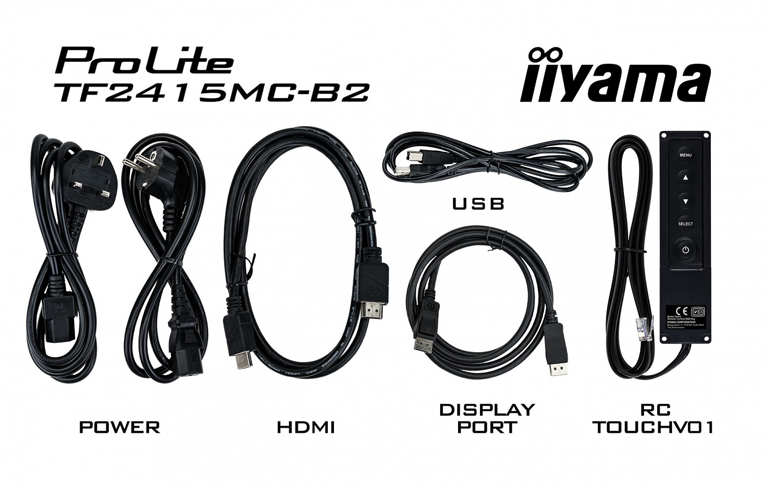 Монитор Iiyama 21.5" ProLite TF2215MC-B2 черный IPS LED 14ms 16:9 HDMI матовая 315cd 178гр/178гр 1920x1080 VGA DP FHD USB Touch 4.4кг
