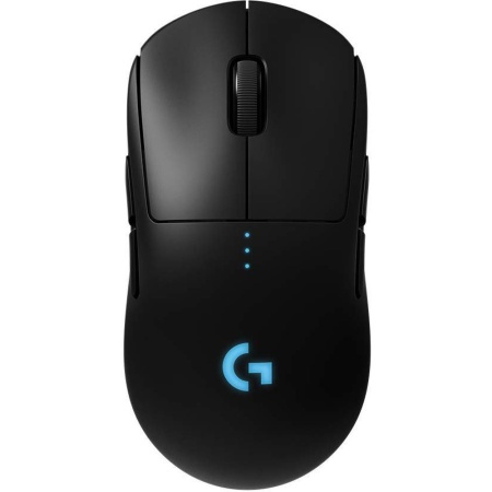 Мышь игровая Logitech G PRO Wireless (910-005272) черная, сенсор Hero 25K 100-25600dpi, USB приемник LIGHTSPEED™, 7 кнопок, 5 профилей пользователя, RGB-подсветка, под обе руки