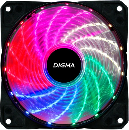 Вентилятор Digma DFAN-FRGB2 120x120x25mm 3-pin 4-pin (Molex)23dB 115gr LED Ret