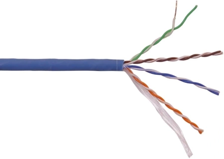 Кабель Кабель LANMASTER U/UTP, 4 пары, Кат. 5E, 350 МГц, LSZH, нг(А)-HF, синий, 305 м