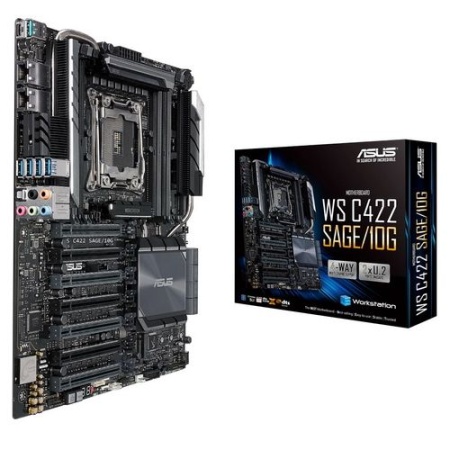 WS C422 SAGE/10G 1x LGA 2066 (Xeon W), 8x DDR4 DIMM, C422, 2x 10GbE RJ45, CEB, RTL {3}