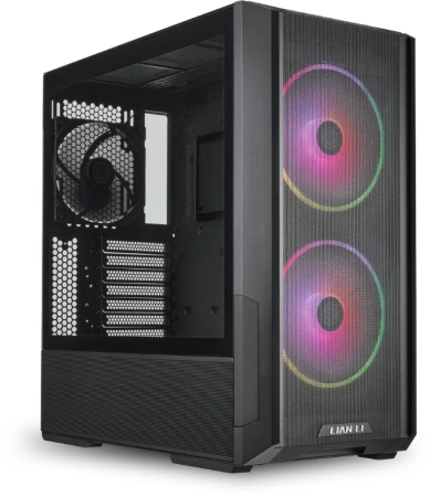 Корпус LIAN LI Lancool 216 Black RGB, Medium Case: ATX/E-ATX/Micro-ATX/Mini-ITX, 2xUSB 3.0, 1xUSB Type-C, 1xAudio, Included Fans: 2x160mm ARGB, 1x140mm PWM