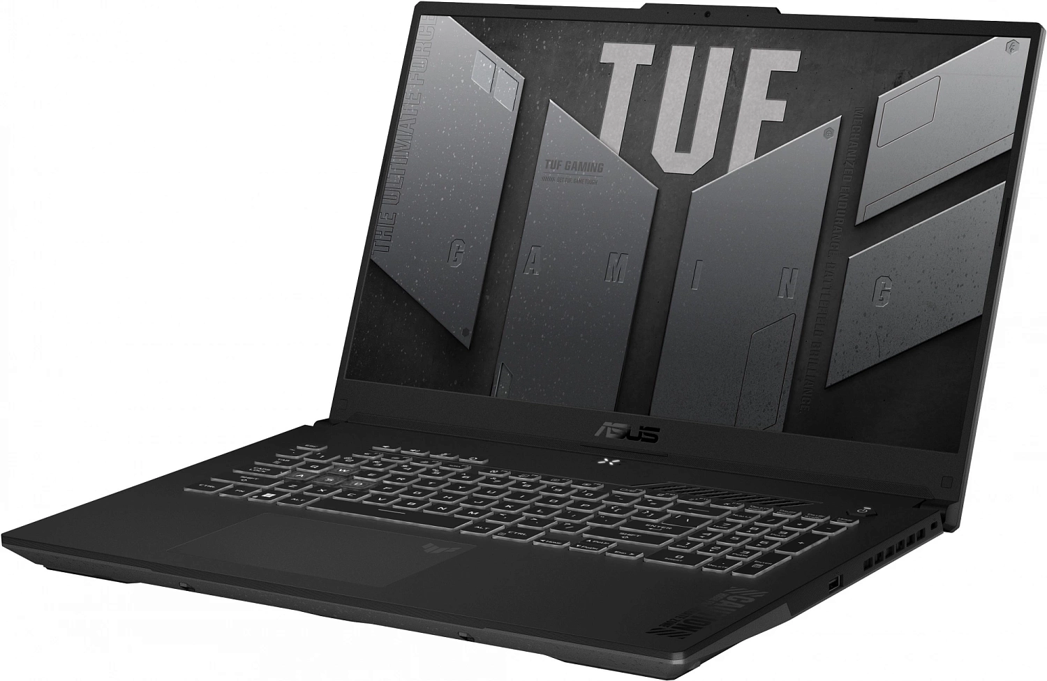 Ноутбук Asus TUF Gaming A17 FA707XV-HX035 Ryzen 9 7940HS 16Gb SSD512Gb NVIDIA GeForce RTX4060 8Gb 17.3" IPS FHD noOS grey WiFi BT Cam (90NR0E95-M001Y0)