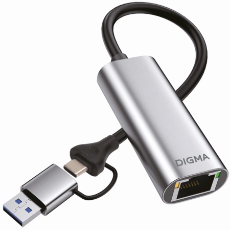 Сетевой адаптер Gigabit Ethernet Digma DLA-GEUC01 USB 3.0