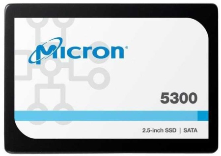 Твердотельный накопитель Micron 5300PRO 960GB SATA 2.5" 3D TLC R540/W520MB/s MTTF 3М 95000/35000 IOPS 2628TBW SSD Enterprise Solid State Drive, 1 year, OEM