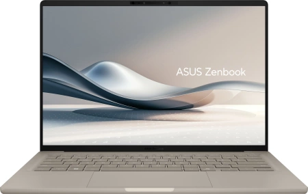 Ноутбук Asus Zenbook 14 UX3407QA-QD197W Snapdragon X X1-26-100 16Gb SSD512Gb Qualcomm Adreno 14" OLED WUXGA (1920x1200) Windows 11 Home beige WiFi BT Cam Bag (90NB1501-M00850)
