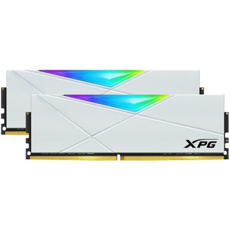 32GB ADATA DDR4 4133 DIMM XPG SPECTRIX D50 RGB White Gaming Memory AX4U413316G19J-DW50 Non-ECC, AX4U413316G19J-DW50 CL19, 1.4V, Heat Shield, Kit (2x16GB), RTL, (934345)