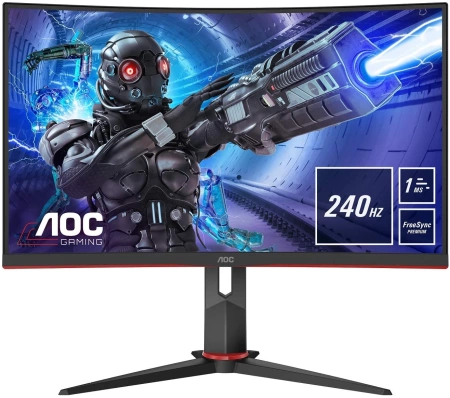 Монитор AOC 31.5" Gaming C32G2ZE/BK черный/красный VA LED 1ms 16:9 HDMI матовая 300cd 178гр/178гр 1920x1080 240Hz DP FHD 6.98кг