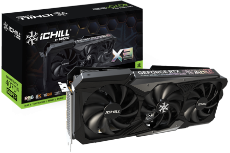 Видеокарта INNO3D RTX 4070 Ti Super iChill X3//RTX4070 Ti Super, DP*3,HDMI,16G,D6X