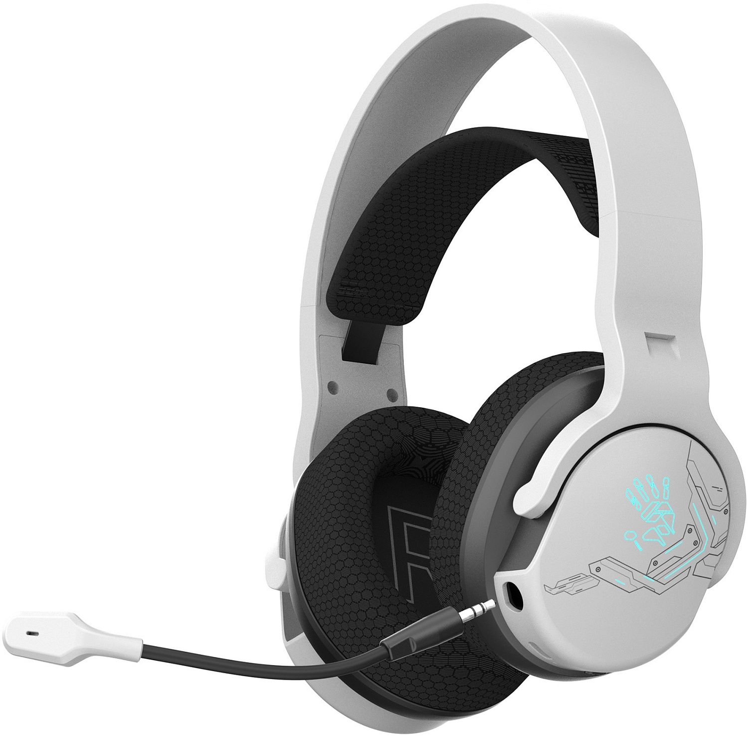 Наушники с микрофоном A4Tech Bloody GR370 белый мониторные BT оголовье (GR370)