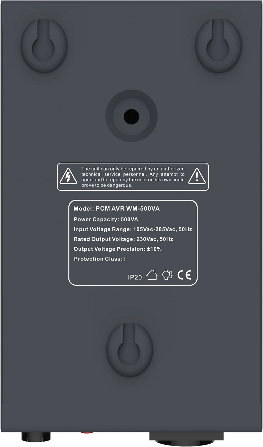 Стабилизатор напряжения Powercom WM-500VA 400Вт 500ВА графитовый