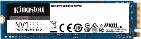 M.2 2280 1000GB Kingston NV1 Client SSD SNVS/1000G NVMe™ PCIe Gen 3.0 x 4 линии, 2100/1700, 3D SNVS/1000G NAND, 240TBW, RTL {10}, (316681)