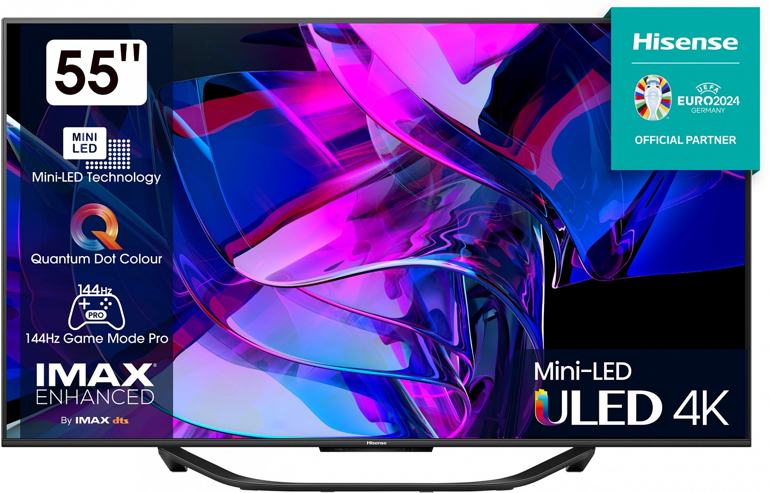 Телевизор LED Hisense 55" 55U7KQ темно-серый 4K Ultra HD 120Hz DVB-T DVB-T2 DVB-C DVB-S DVB-S2 USB WiFi Smart TV