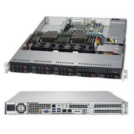 SYS-1029P-WT 1U, 2xLGA3647, iC621, 12xDDR4, up to 8x2.5, 2x1GbE, 3x PCIE, 1x600W (113AC2-605WB X11DDW-L) (266630)