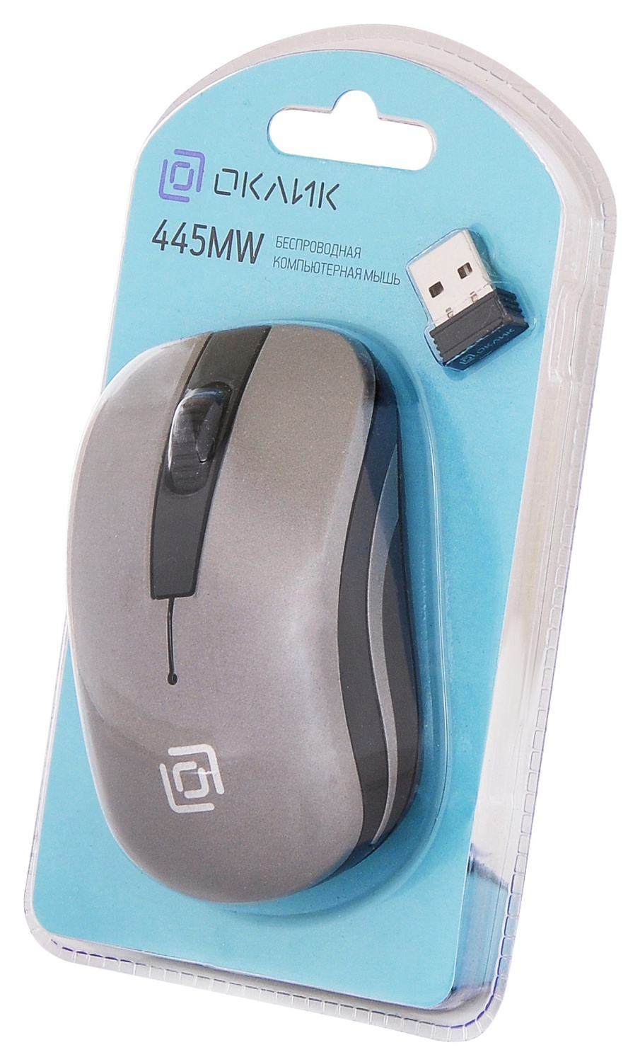 Мышь Оклик 445MW черный/серый оптическая (1200dpi) беспроводная USB для ноутбука (3but) Мышь Оклик 445MW черный/серый оптическая (1200dpi) беспроводная USB для ноутбука (3but)