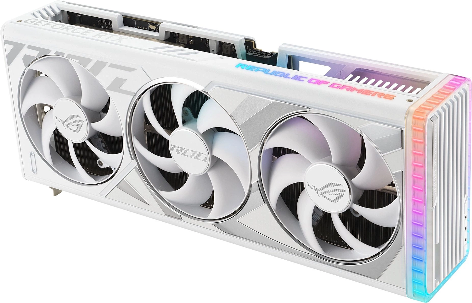 Видеокарта Asus PCI-E 4.0 ROG-STRIX-RTX4080S-16G-WHITE NVIDIA GeForce RTX 4080 Super 16Gb 256bit GDDR6X 2550/23000 HDMIx2 DPx3 HDCP Ret