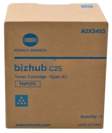 Konica minolta тонер-картридж tnp-27c голубой для bizhub c25 6 000 стр. Konica Minolta toner cartridge TNP-27C cyan for bizhub C25 6 000 pages