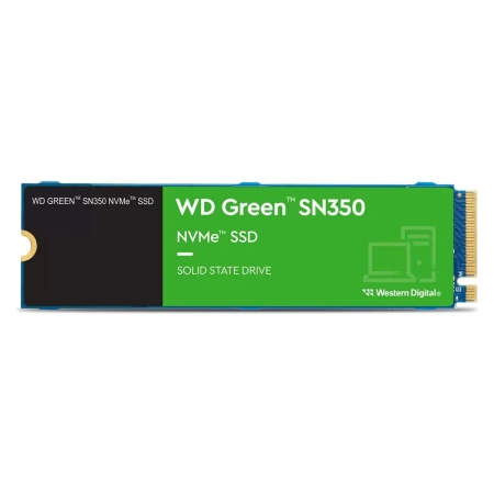 Твердотельный накопитель Western Digital Green SN350 SSD M.2 2280 NVMe, 500Gb, 2400MBs/1500MBs, TBW 60, WDS500G2G0C, 1 year