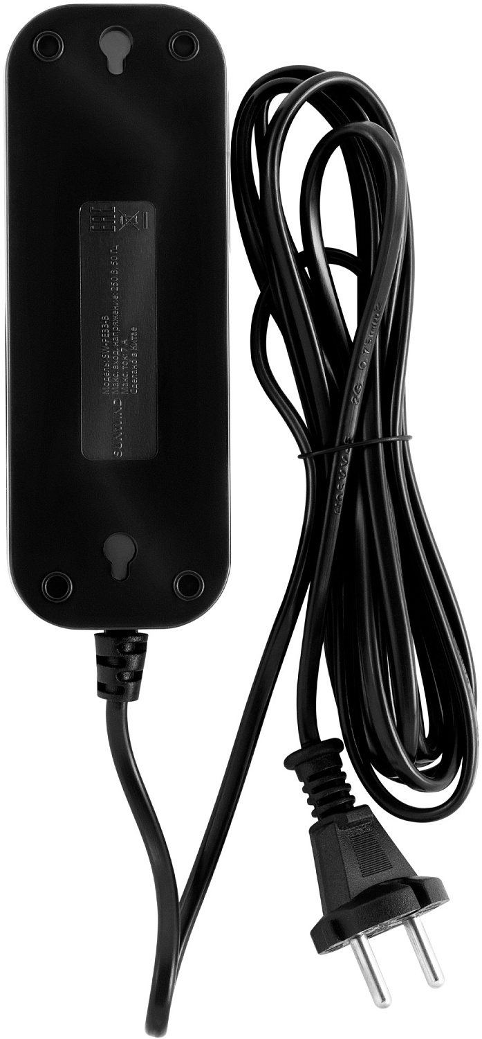 Сетевой удлинитель SunWind SW-PE33-B 3м (3 розетки) черный (коробка)