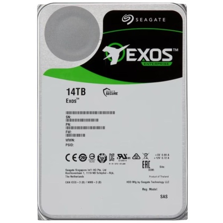 3.5" 14TB Seagate Exos X18 ST14000NM004J_ SAS 12Gb/s, 7200rpm, 256MB, 512e/4kn, Bulk