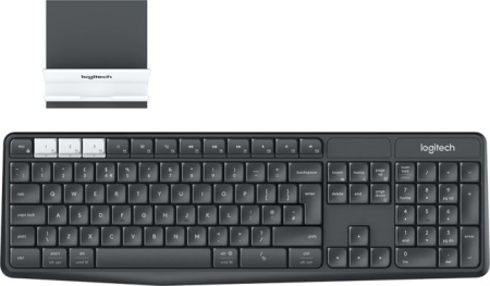 Клавиатура Logitech Wireless Keyboard K375s, Bluetooth, Multi-Device, [920-008184]