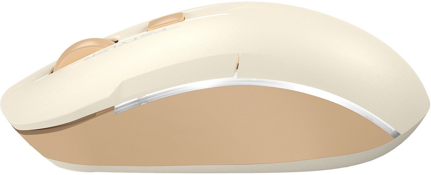 Мышь A4Tech Fstyler FB26CS Air бежевый/коричневый оптическая (2000dpi) silent беспроводная BT/Radio USB для ноутбука (4but)
