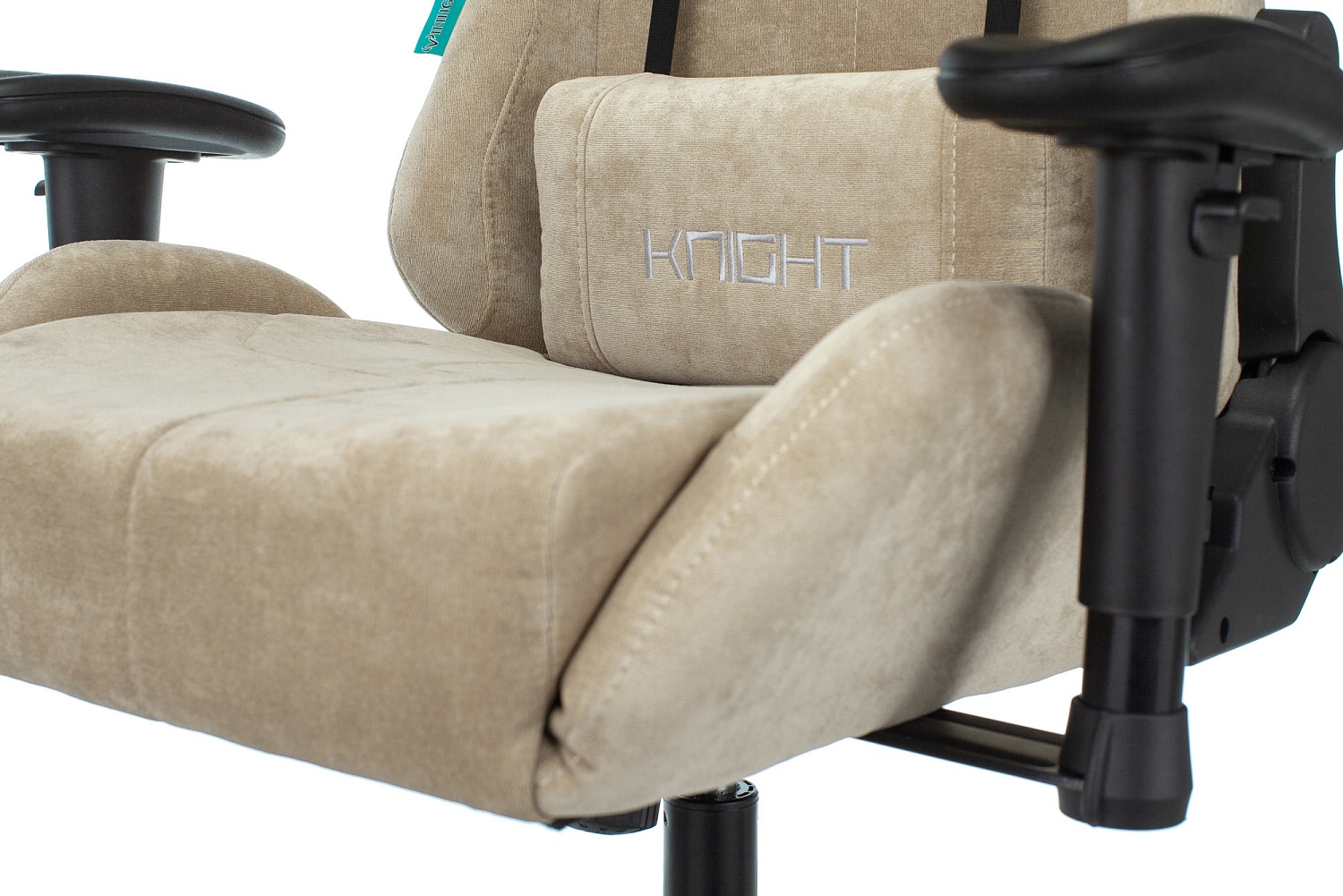 Кресло игровое Zombie VIKING KNIGHT Fabric песочный Light-21 с подголов. крестов. металл Кресло игровое Zombie VIKING KNIGHT Fabric песочный Light-21 с подголов. крестов. металл