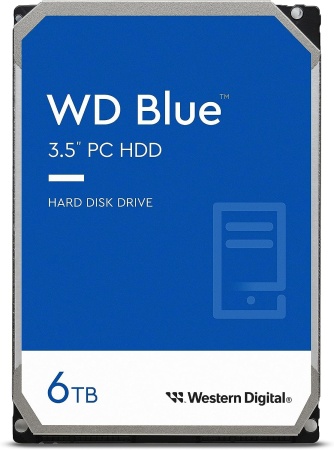 WD60EZAX Накопитель на жестком магнитном диске WD Жесткий диск WD Blue™ WD60EZAX 6ТБ 3,5" 5400RPM 256MB (SATA III) (855684) {20}