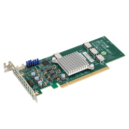 AOC-SLG3-4E4T-O Quad port OCuLink retimer NVMe SSD add-on card for PCIe Gen3 x16 slot (252220) {10}