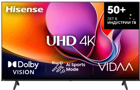 Телевизор LED Hisense 43" 43A6Q Frameless черный 4K Ultra HD 60Hz DVB-T DVB-T2 DVB-C DVB-S DVB-S2 USB WiFi Smart TV