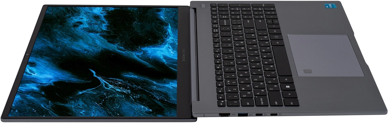 Ноутбук Digma Pro Pactos Core i3 1215U 8Gb SSD256Gb Intel UHD Graphics 16" IPS FHD (1920x1200) Windows 11 Professional dk.grey WiFi BT Cam 6060mAh (DN16P3-8CXW01)