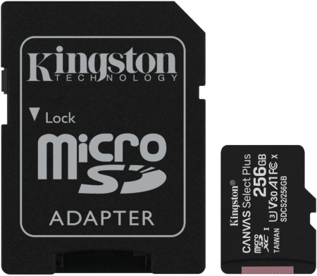 Флеш карта microSDXC Kingston 256GB SDCS2/256GB Canvas Select Plus + adapter