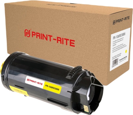 Картридж лазерный Print-Rite TFX721YPRJ PR-106R03886 106R03886 желтый (9000стр.) для Xerox VersaLink C500/505