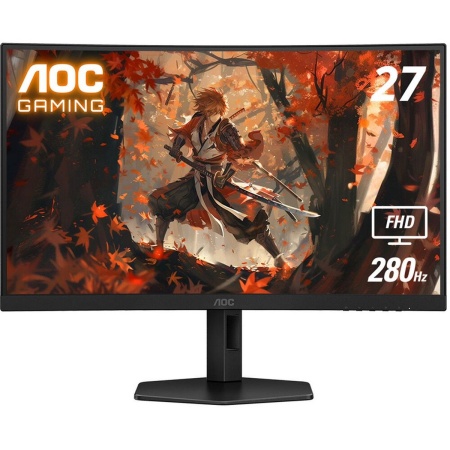 Монитор 27" AOC C27G4ZXU Black (VA, изогнутый, 1920x1080, 280Hz, 0.3 ms, 178°/178°, 300 cd/m, 80M:1, +2xHDMI 2.0, +DisplayPort 1.4, +MM)