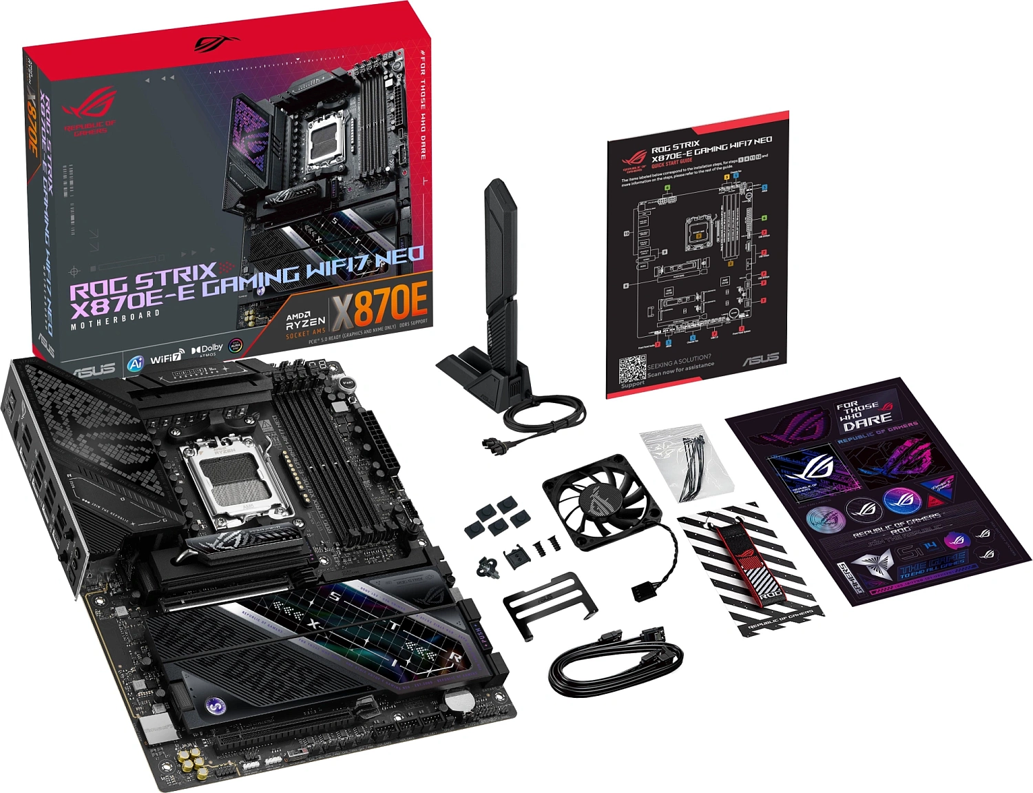 Материнская плата Asus ROG STRIX X870E-E GAMING WIFI7 NEO Socket AM5 AMD X870E 4xDDR5 ATX AC`97 8ch(7.1) 5Gigabit RAID+HDMI